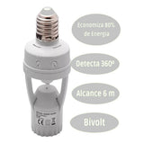 Sensor Inteligente Automático 360° para Lâmpada