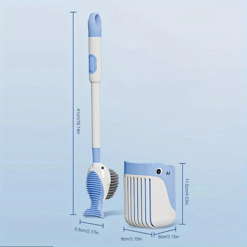 Escova Sanitária 360° de Silicone com Suporte